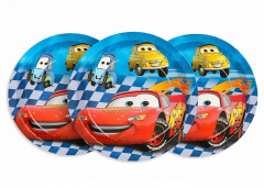 Тарелки (9"/23 см) Тачки, 10 шт.