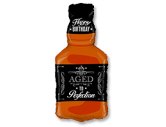 Б Шар (34"/86 см) Фигура, HB, Бутылка виски, 1 шт. в уп.